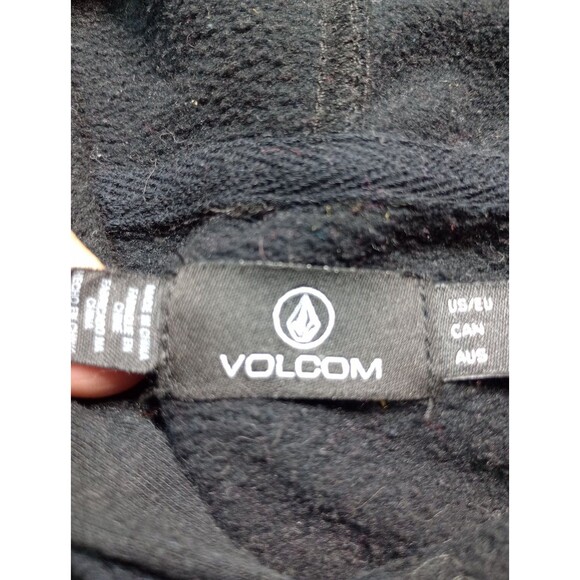 Volcom Hoodie Womens Large Black Fleece Hooded Sweatshirt - Picture 7 of 11
